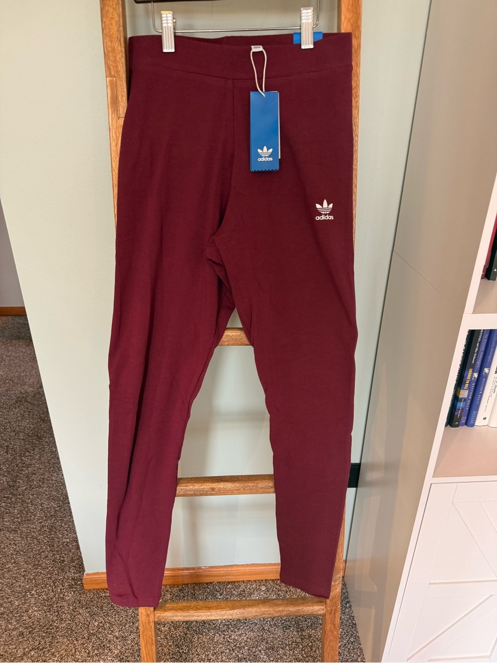 Adidas Originals Victory Crimson Mid Rise Leggings Size Small NWT